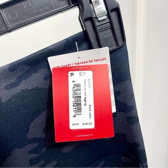 SPANX Look at Me Now High-Waisted Seamless Leggings in Black Camo Size S - Picture 10 of 14